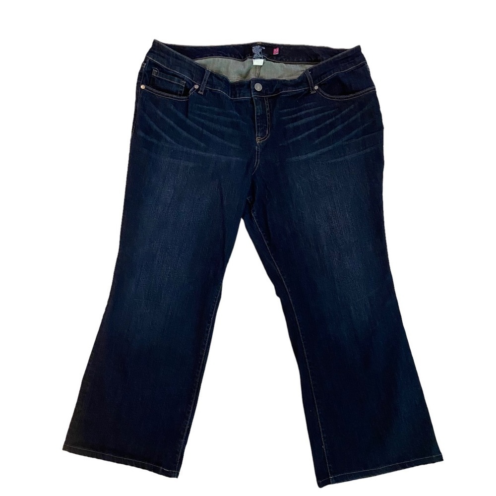 Torrid blue jeans stretchy denim beaded studded flap pockets plus size 22R
